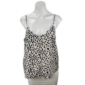 Hashttag Women's Gray Leopard Cheetah Sleeveless Cami Camisole Tank Top Size M